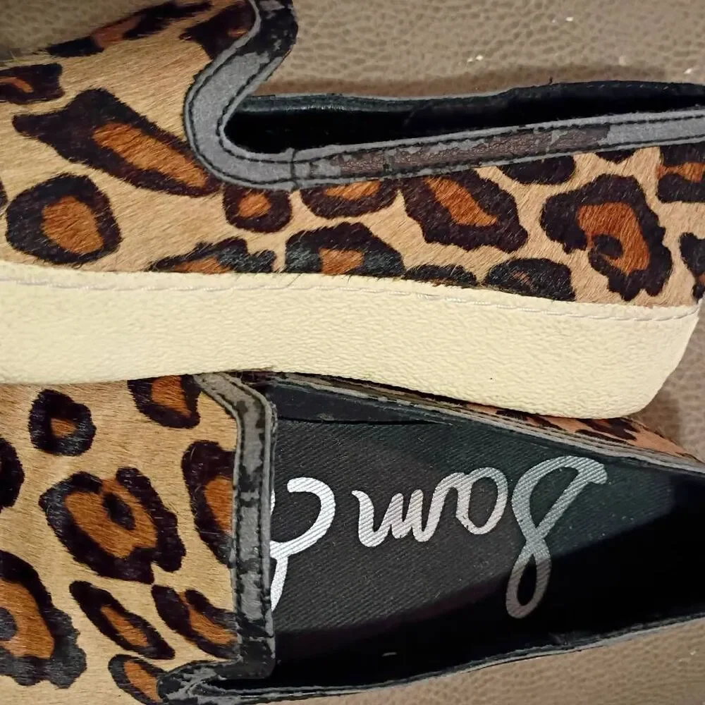 Sam Edelman Khloe Leopard Slip On Loafers size 7.5 Women's